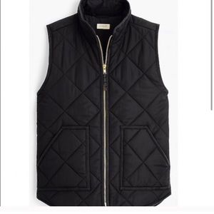 J Crew Quilted Black Vest